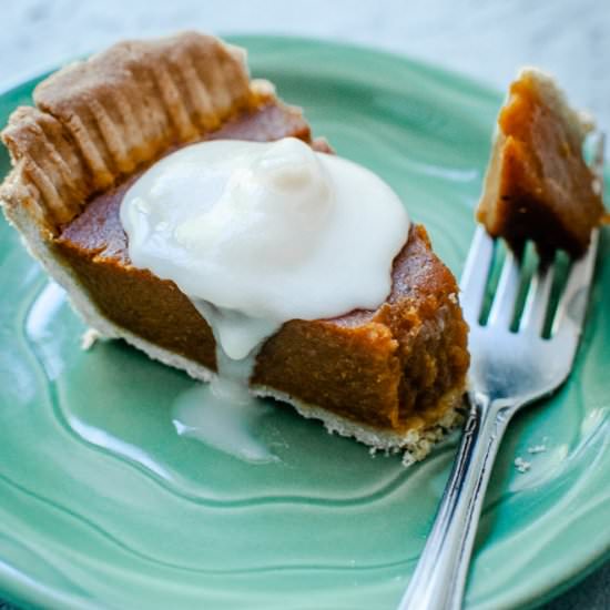 Gluten Free Vegan Pumpkin Pie