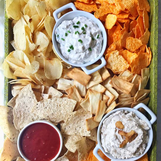 Chips and Dip Snack Board