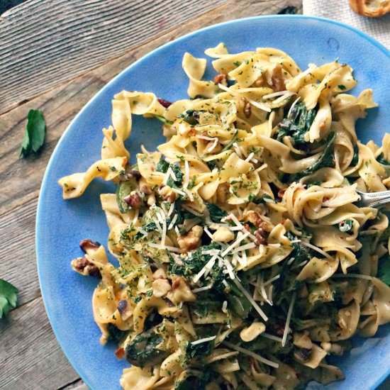 Creamy Mushroom Spinach Pasta