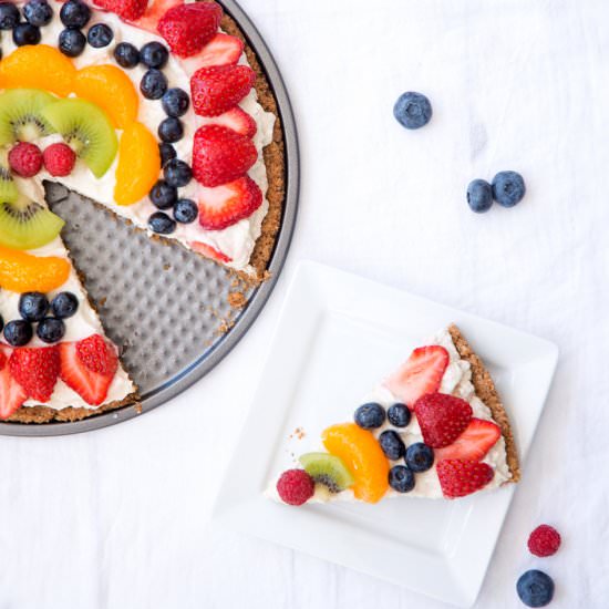 Healthy, Vegan, GF, Fruit-Pizza