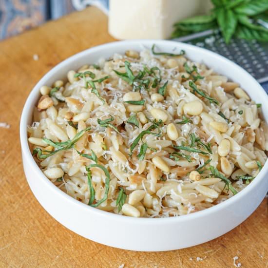 Parmesan Basil Orzo