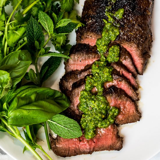Asian Chimichurri Steak