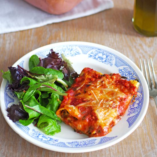 Vegan Spinach & Ricotta Cannelloni