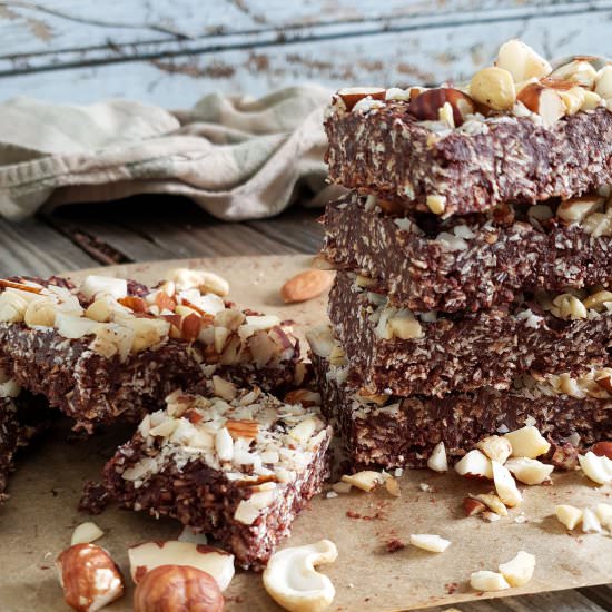 Chocolate Coconut Cereal Bars