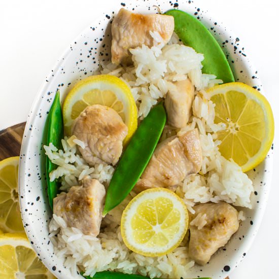 Lemon Garlic Chicken Fried Rice