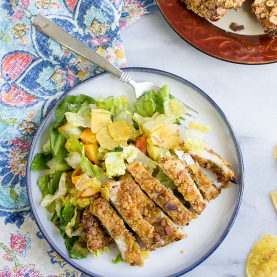 Plantain crusted chicken breast