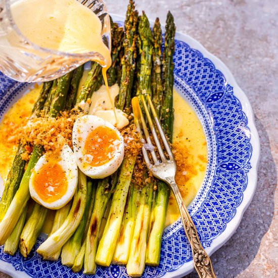 Roasted Asparagus with Eggs