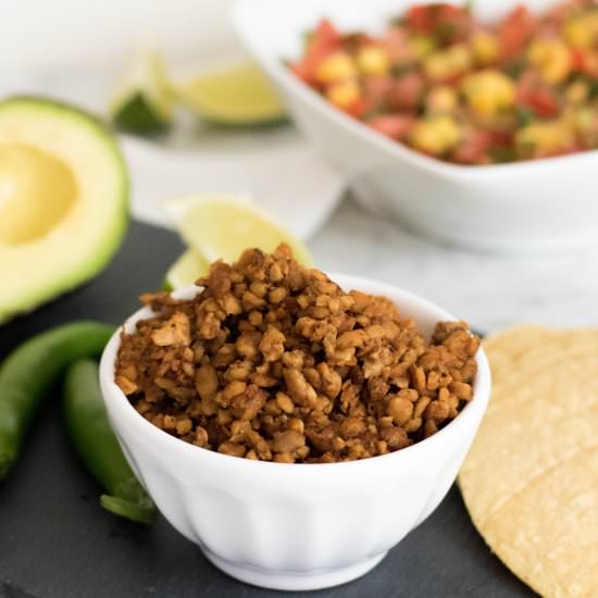 Easy Vegan Taco Meat high protein