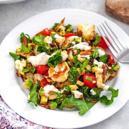 Roasted Cauliflower BLT Salad