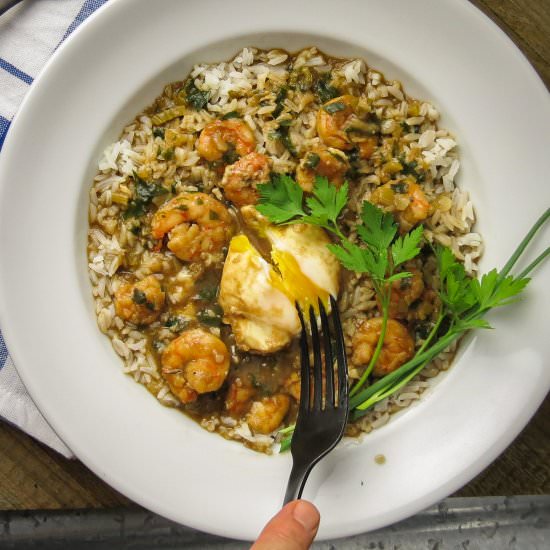 Shrimp Stew With Eggs