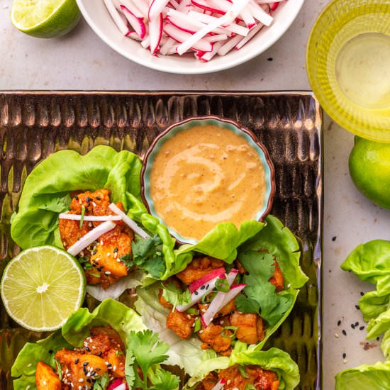 Asian Chicken Lettuce Wraps