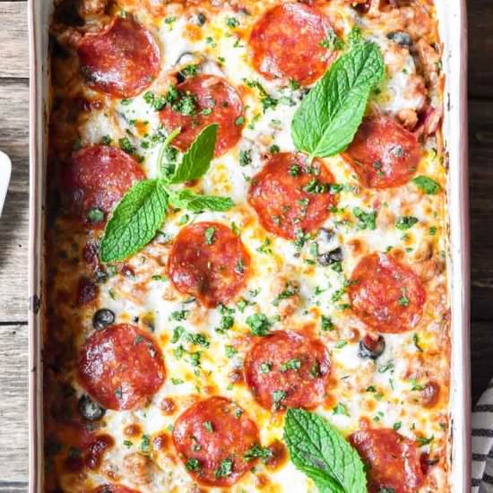 Low Carb Pizza Casserole