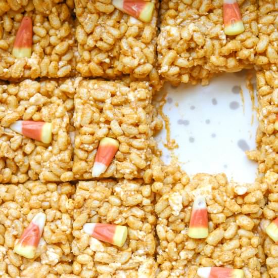 Pumpkin Spice Rice Krispie Treats
