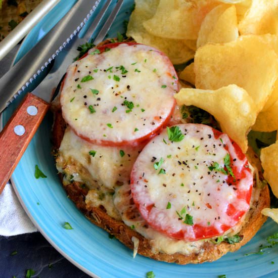 Open Faced Tuna Melt Sandwiches
