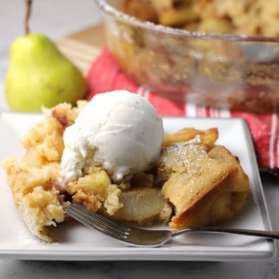 Warm Pear Cobbler