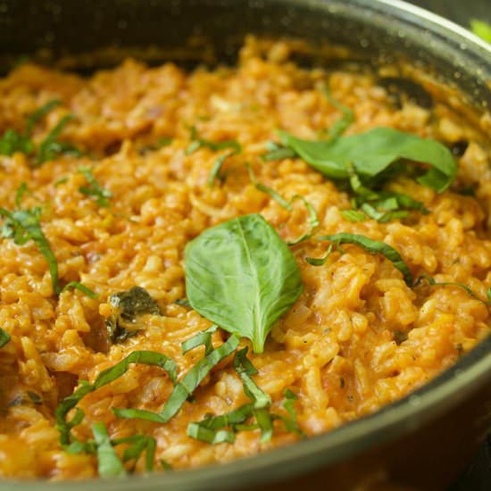Vegan Roasted Tomato Risotto