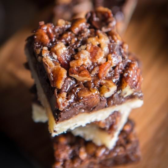 Chocolate Porter Pecan Bacon Bars