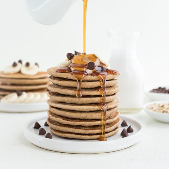 Chocolate Chip Banana Pancakes