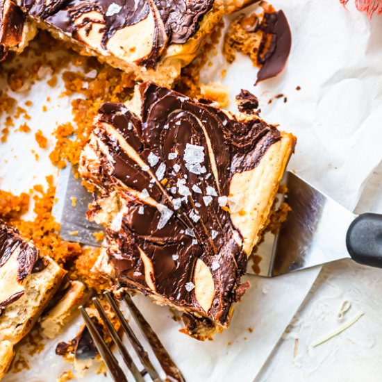 Salted maple cheesecake bars