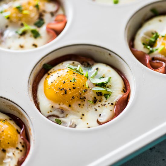 Ham and Poblano Egg Muffin Cups