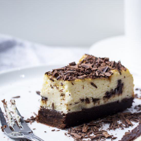 Rich Chocolate Brownie Cheesecake