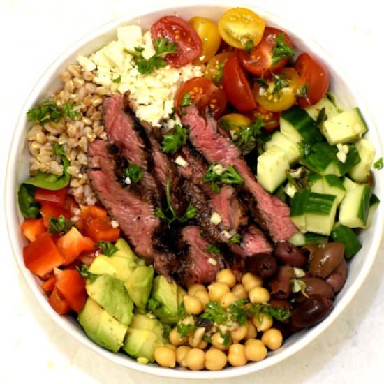 Greek Steak Salad Bowl