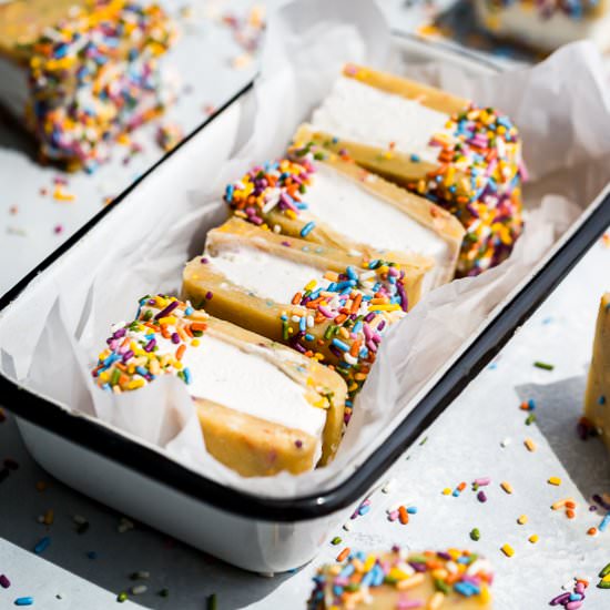 Paleo Funfetti Ice Cream Sandwiches
