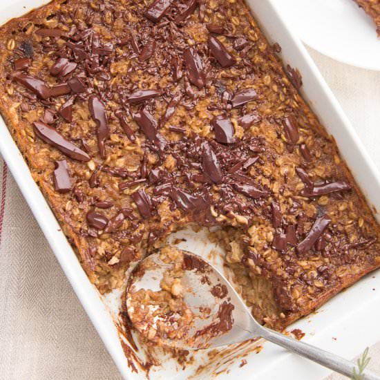 Vegan Banana Chocolate Oatmeal