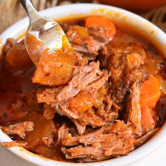 Crock Pot Roast with Pumpkin