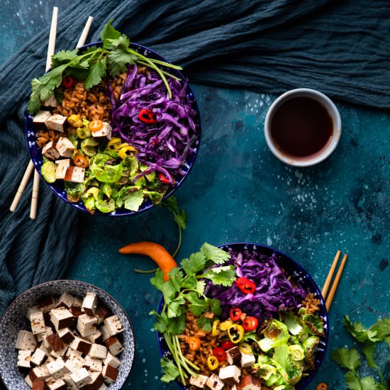 Vegan Veggie Rice Bowl