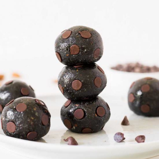 Halloween Chocolate Protein Balls