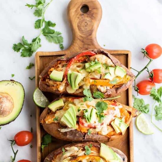 Fajita Twice Baked Sweet Potato