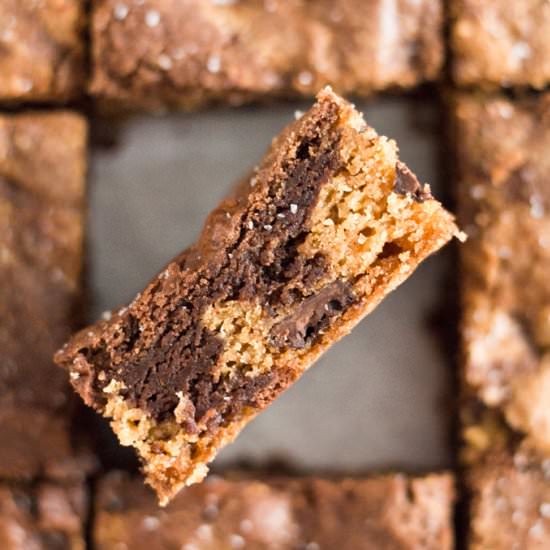 Salted Brookie Bars