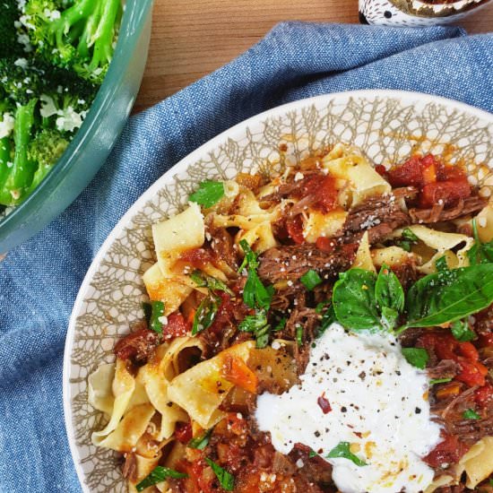 PAPPARDELLE WITH SHORT RIB RAGU