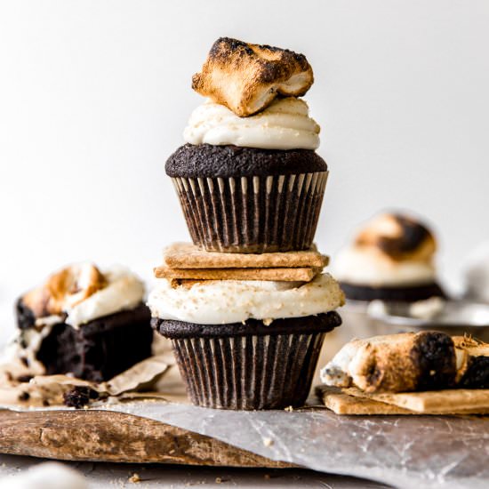 Toasted S’mores Cupcakes