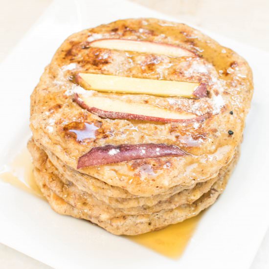 Peanut Butter Apple Pancakes