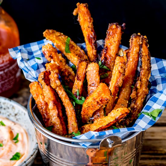 Baked Parmesan Carrot Fries