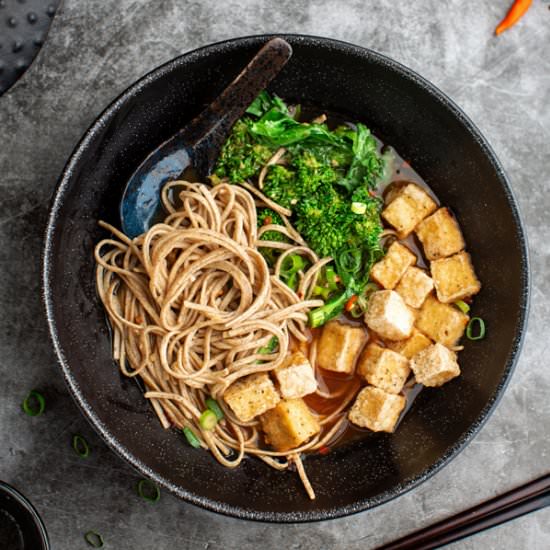 General Tso’s Tofu Noodle Soup