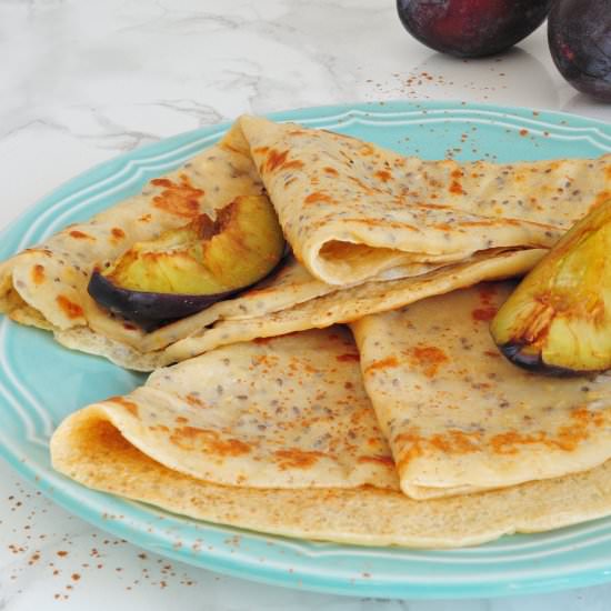 Whole-grain tofu crepes