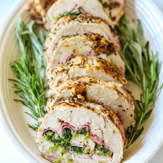 Cordon Bleu Stuffed Pork Loin
