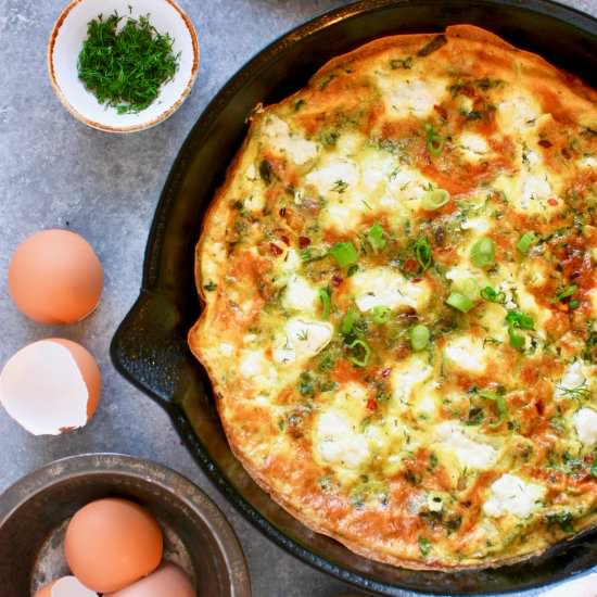 Easy stovetop frittata