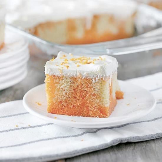 Orange Creamsicle Poke Cake