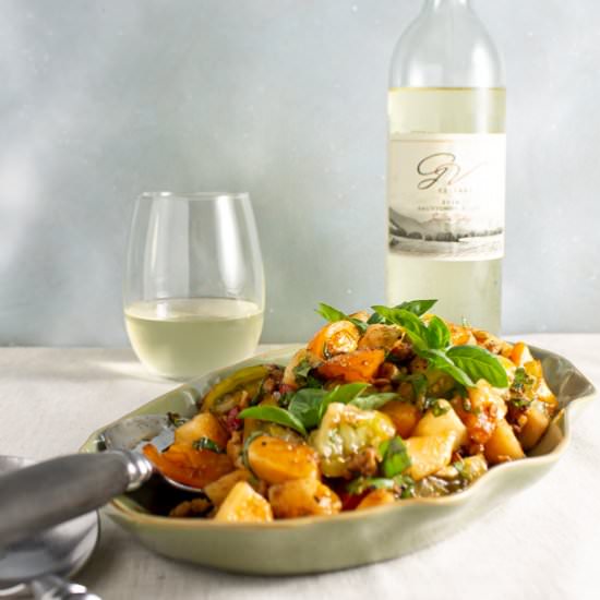 Tomato and Cantaloupe Salad