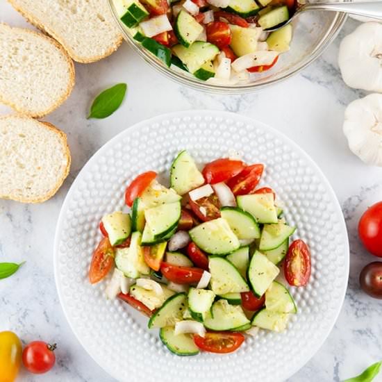 Italian Cucumber Tomato Salad