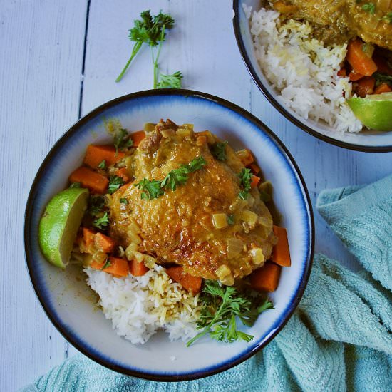 coconut curry braised chicken