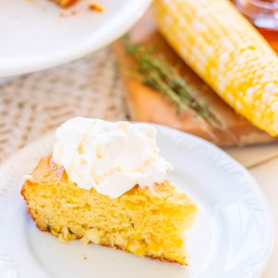 Sweet Corn & Thyme Cornbread Cake