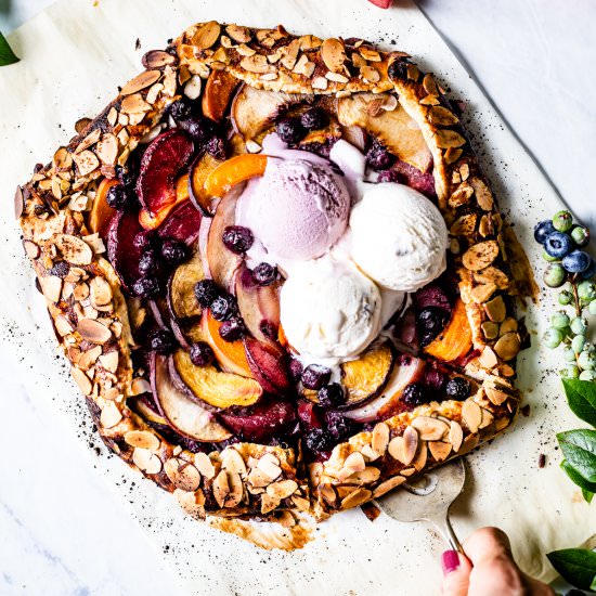 Peach Blueberry Galette