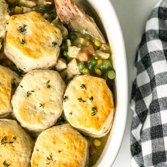Weeknight Biscuit Chicken Pot Pie