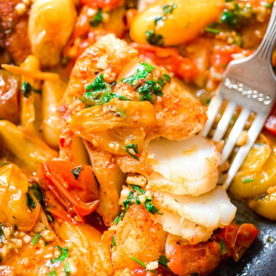Cod Fish in Tomato Sauce