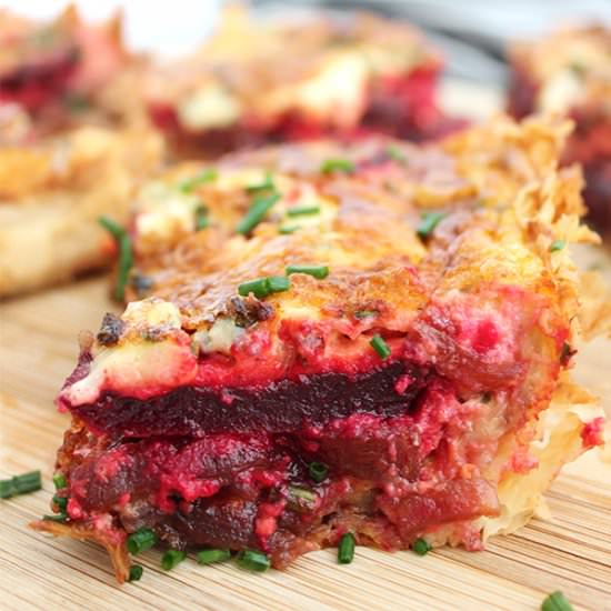 Beetroot Tart with Gorgonzola